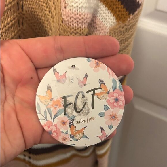 NWT Chevron Patterned Knit Sweater - Pink, Brown, and Cream 3x - Picture 5 of 7